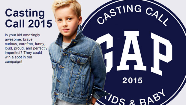 BabyGap / KidsGap 2015 auditions and photo contest