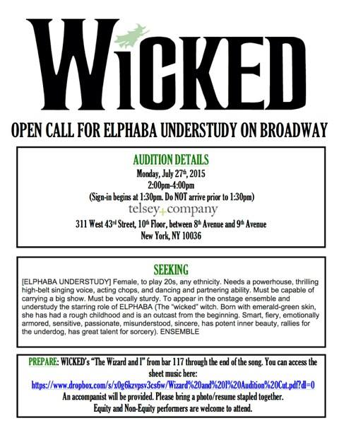 Auditions for Wicked