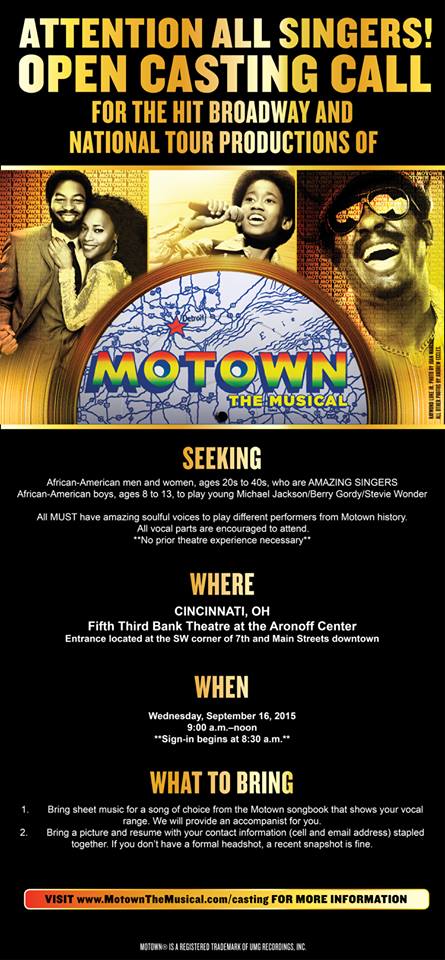 Motown Musical auditions