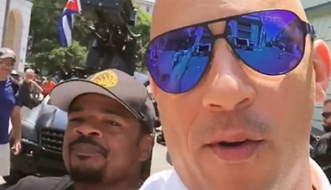 Vin Diesel on st of Fast 8 in Cuba