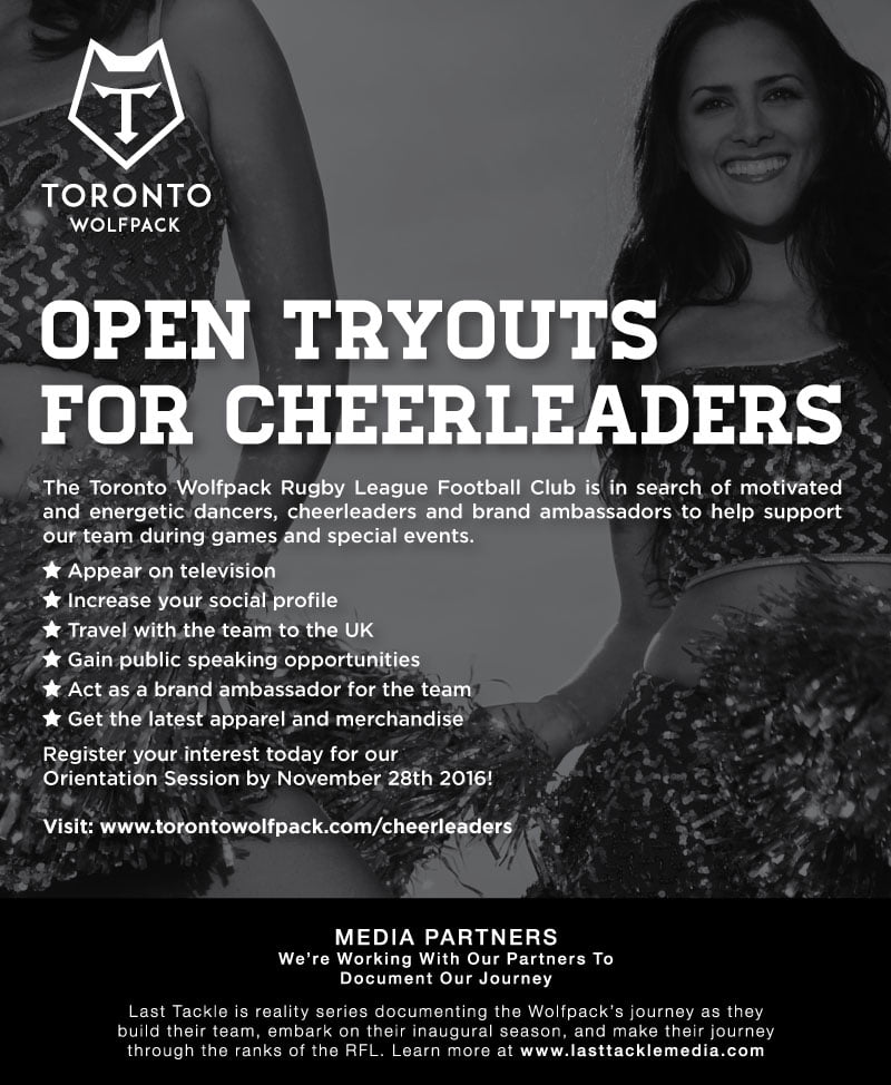 cheerleader tryouts Toronto