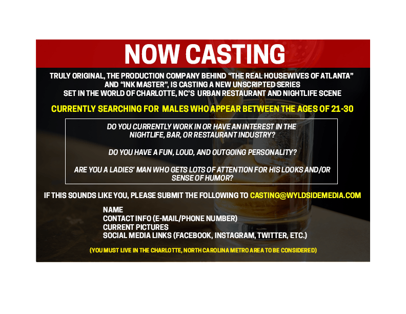 Casting call for reality show in Charlotte, NC
