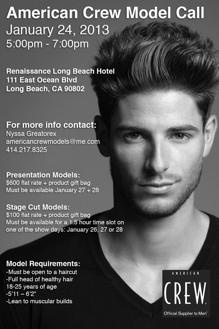 Male models wanted – paid job – Auditions Free