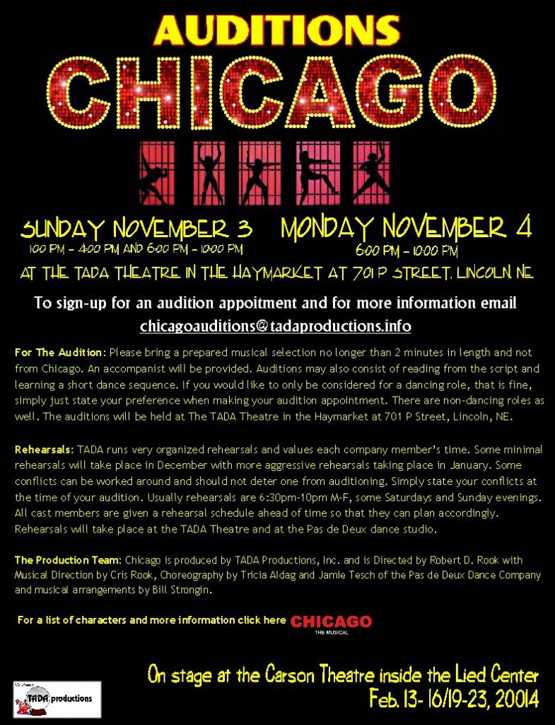 Chicago audition flyer
