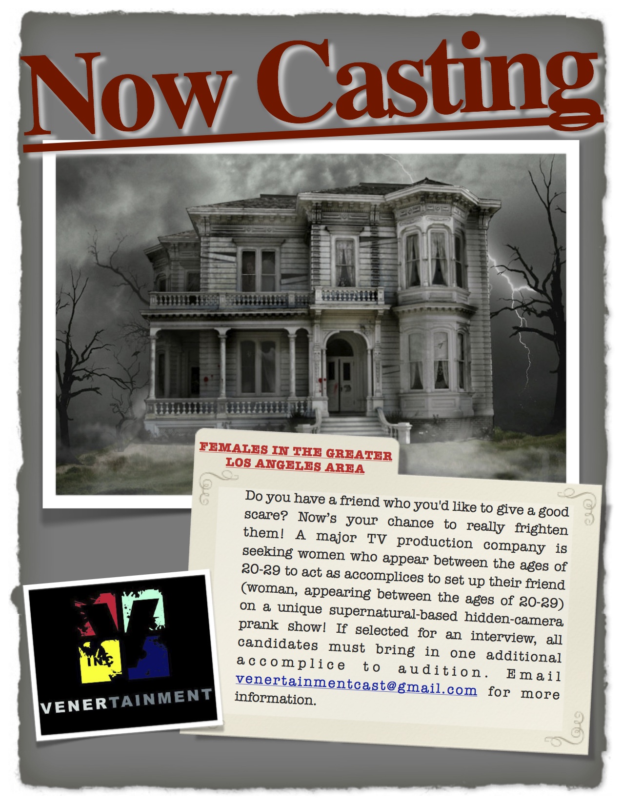 Casting call for new Show