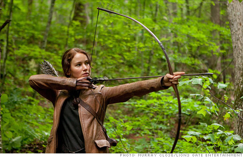 Katniss with bow and arrow