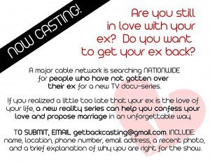 casting notice reality series