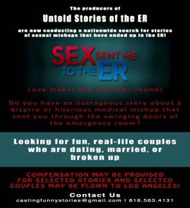 'Untold Stories of the ER' looking for your stories about sex