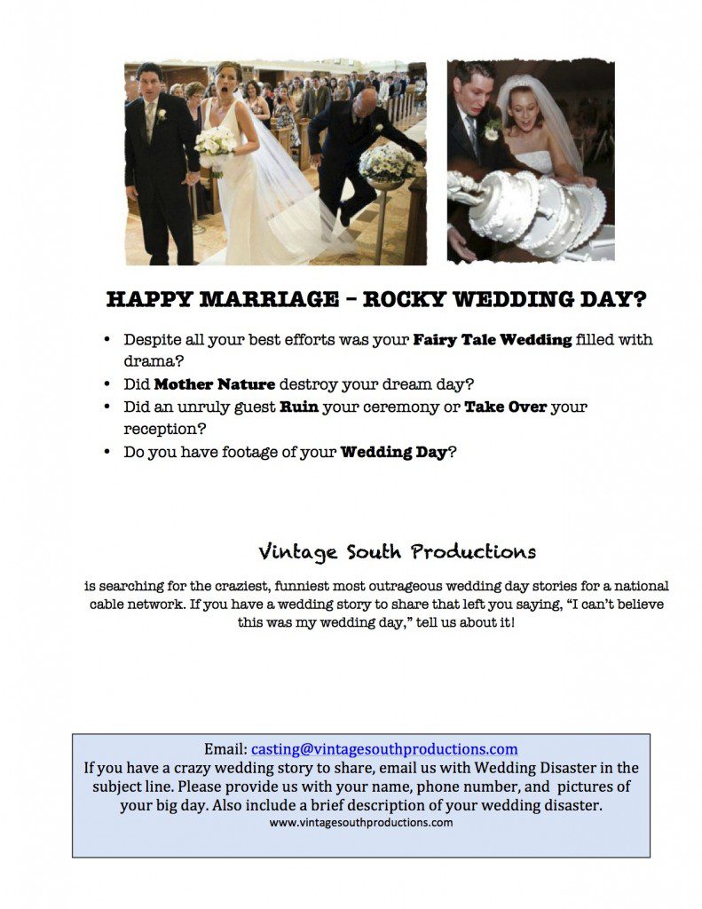 Now casting new reality wedding show