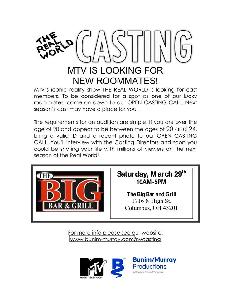 real world MTV casting flyers