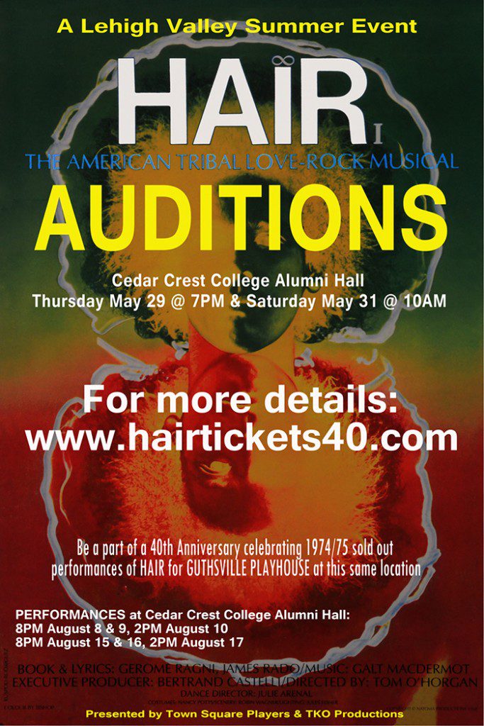 Auditions for Hair flyer