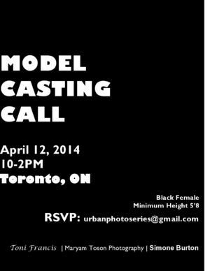 Model Casting Call – Toronto