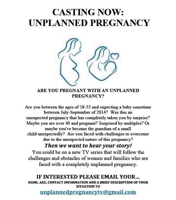 unplanned pregnancy casting flyer