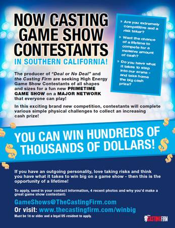 New Game show casting in Los Angeles