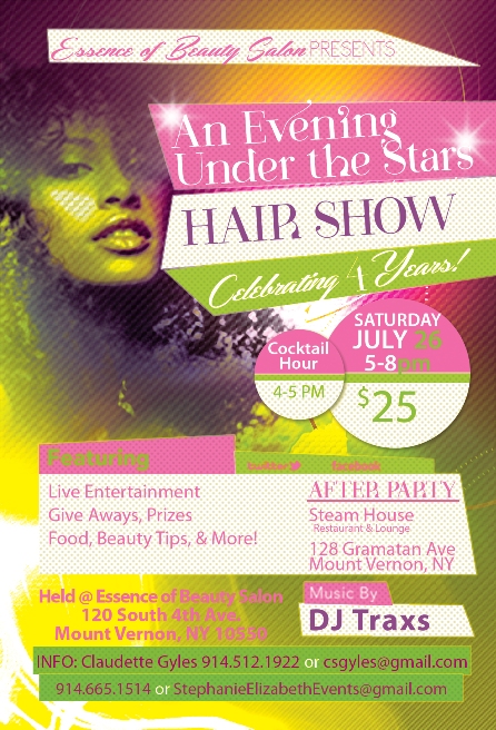 casting call flyer for the Essence of Beauty Hair show in NYC