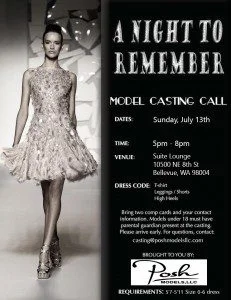 model casting call in Seattle / Bellevue Washington