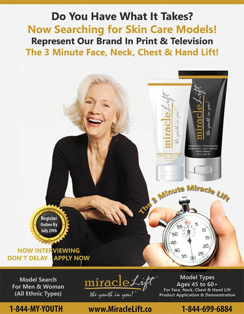 Casting older models 45 to 60+ in miami