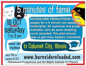 Acting auditions in Indiana and Illinois for Burnside Reloaded