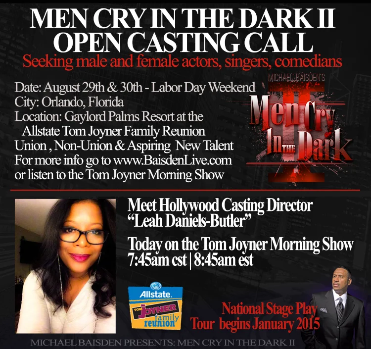 Men Cry in the Dark II auditions for national tour in Orlando