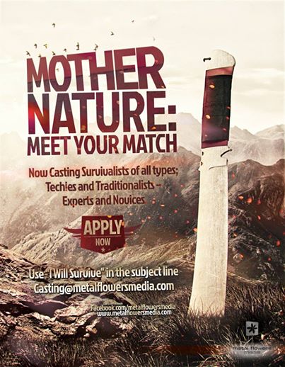 Casting call flyer for new survival show