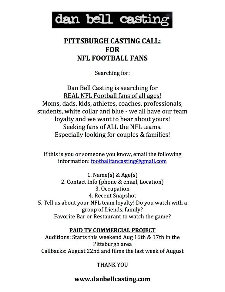TV commercial casting call for real NHL fans