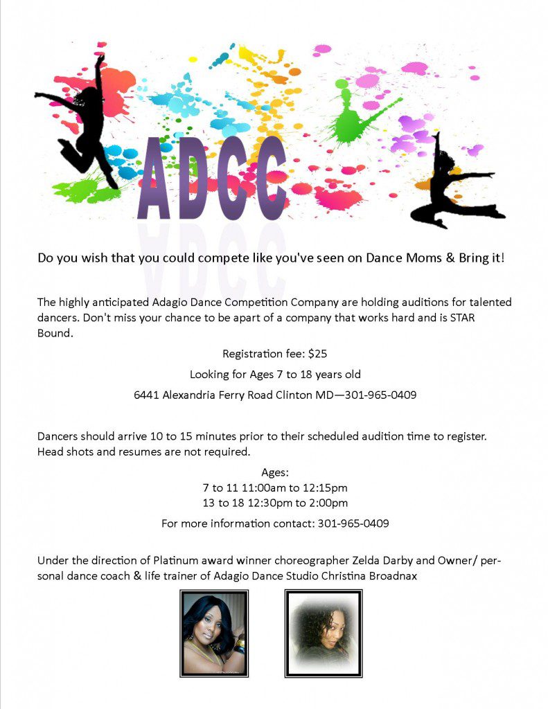 Dance auditions for kids and teens in the Maryland area