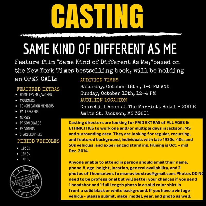 Casting Call in Mississippi