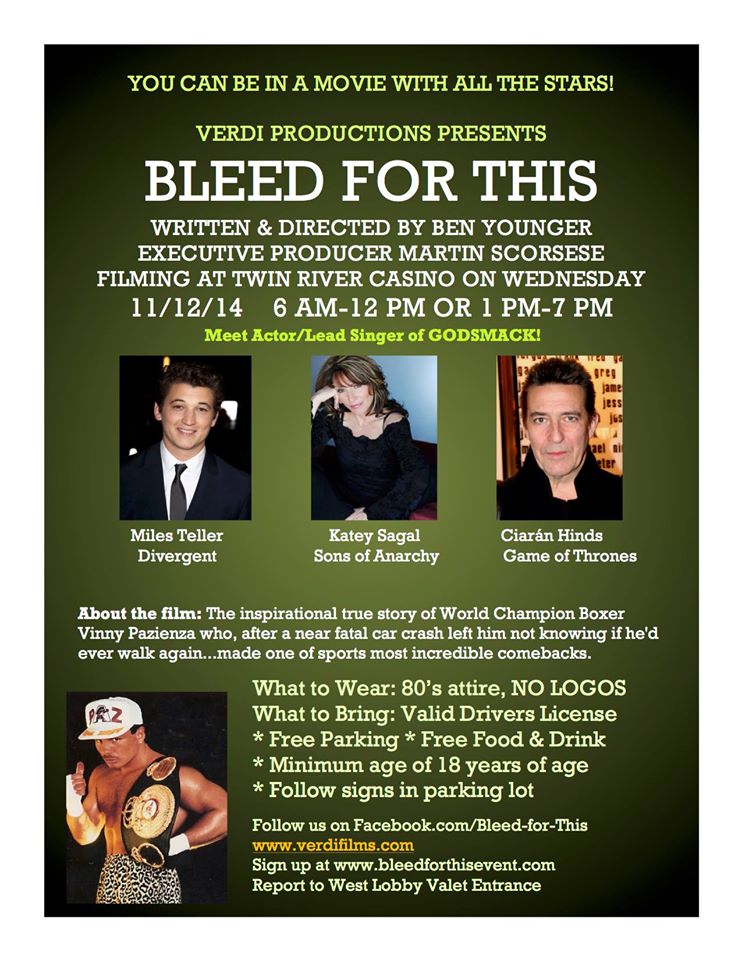 bleed for this in Boston Casting Call flyer