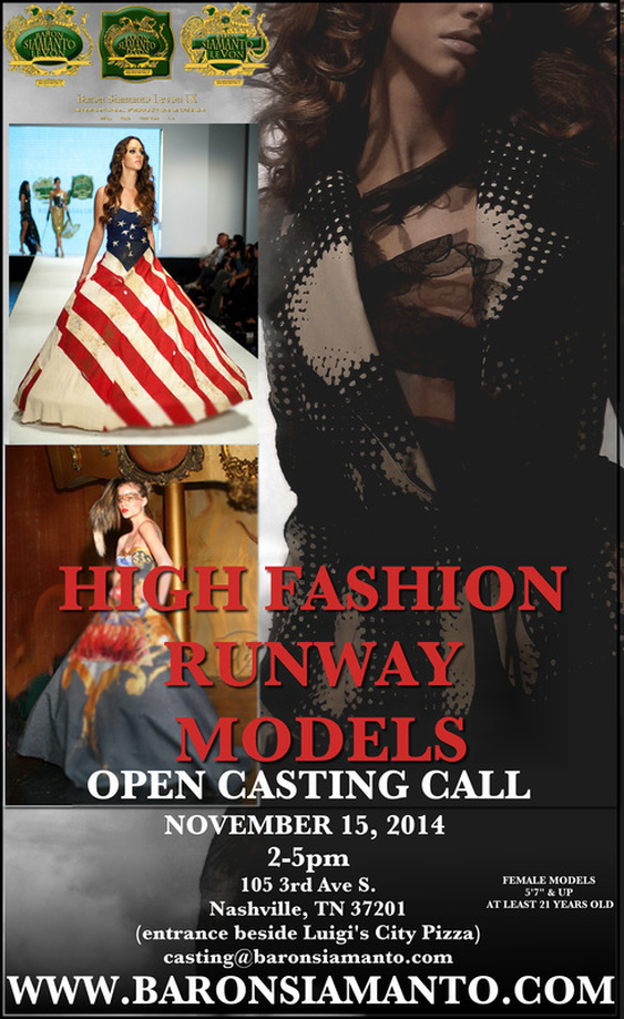 Open casting call for runway models