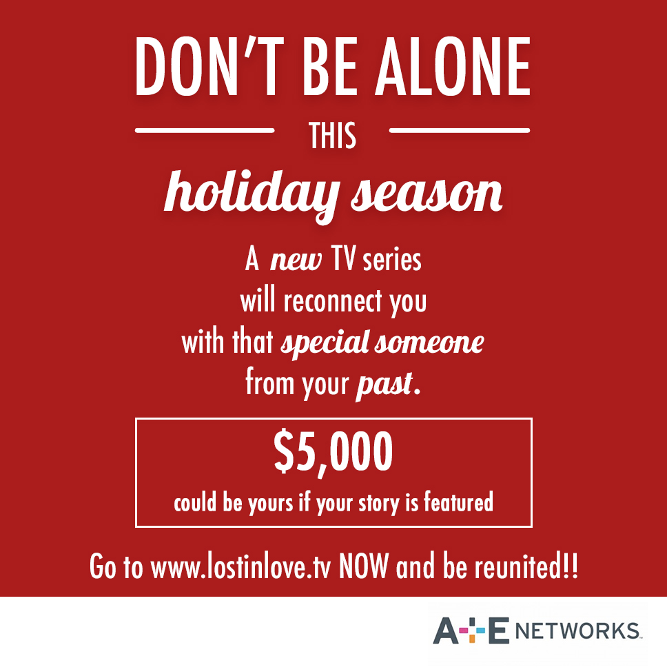 A&E Lost In Love casting flyer