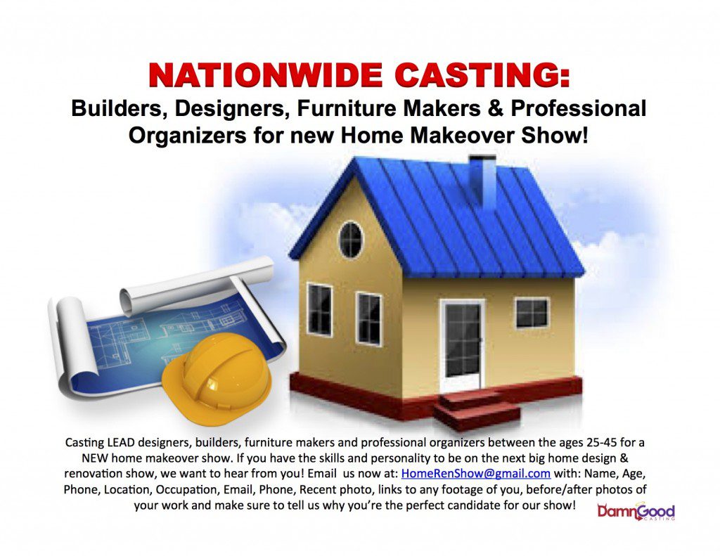 Nationwide casting call for home renovation experts