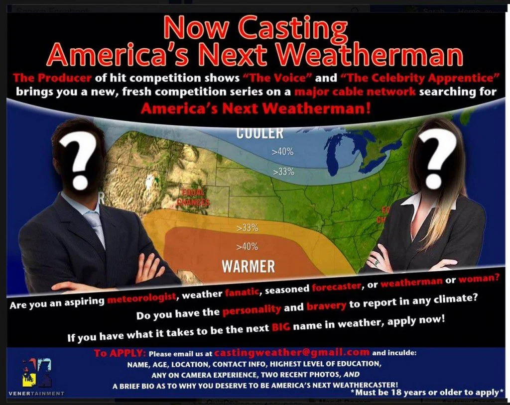 Now casting America's Next Weatherman