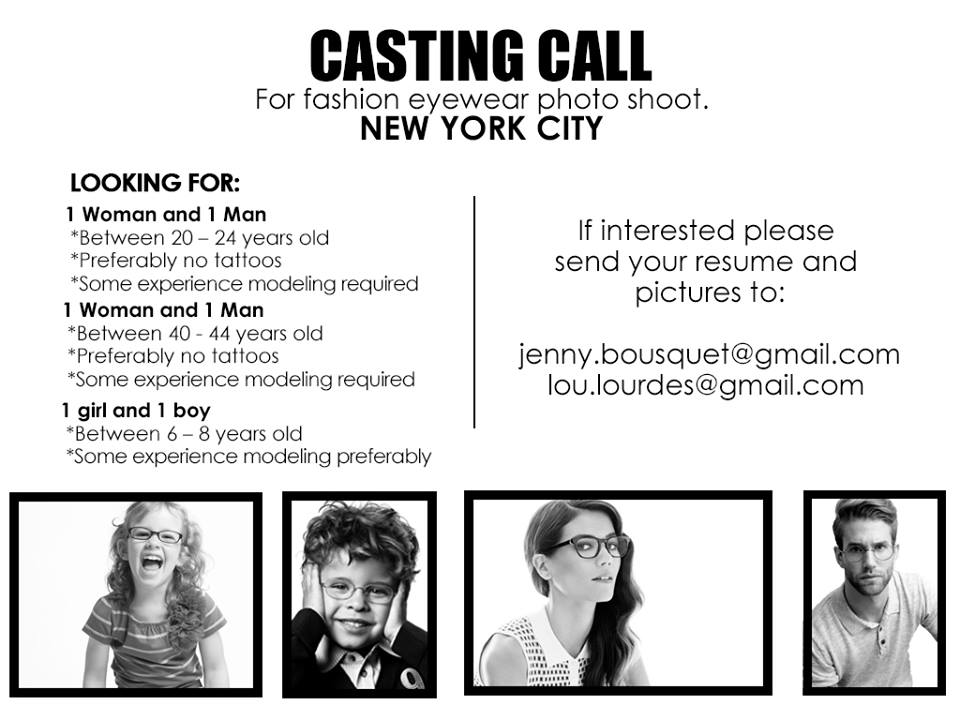 model casting for photo shoot