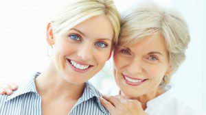 mother daughter modeling for photo shoot