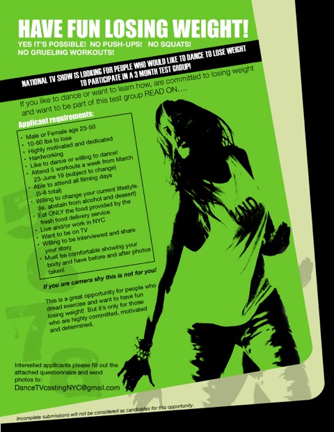 Dance fitness video casting in New York