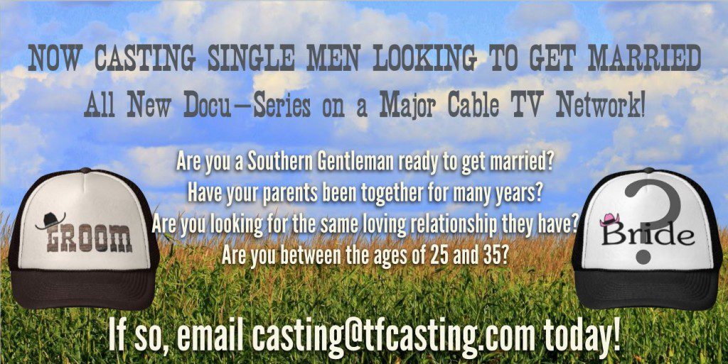 new reality / docu-series casting single men