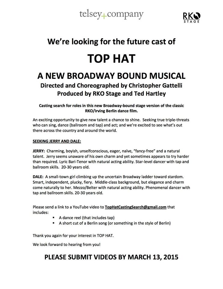 Broadway auditions for musical