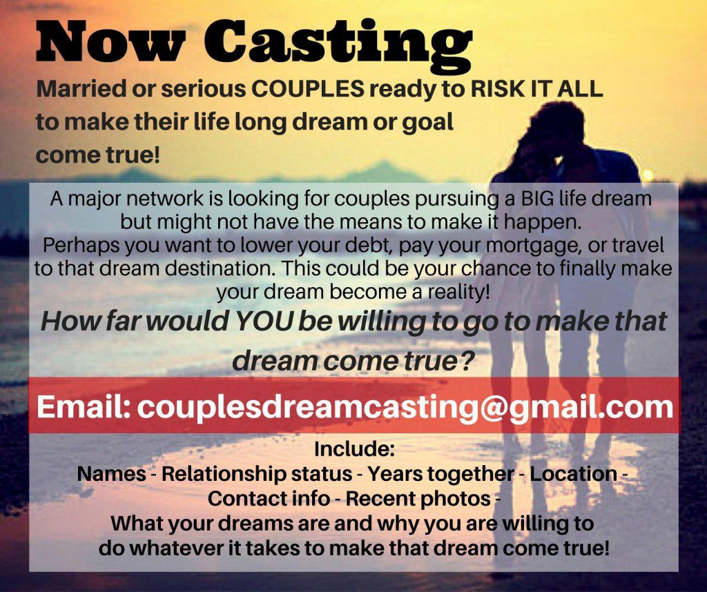 Nationwide casting call for a reality series
