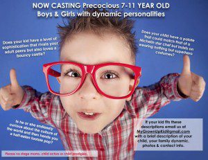 Read more about the article Nationwide Casting Call for Precocious Kids 7 to 11 Years Old and Their Families