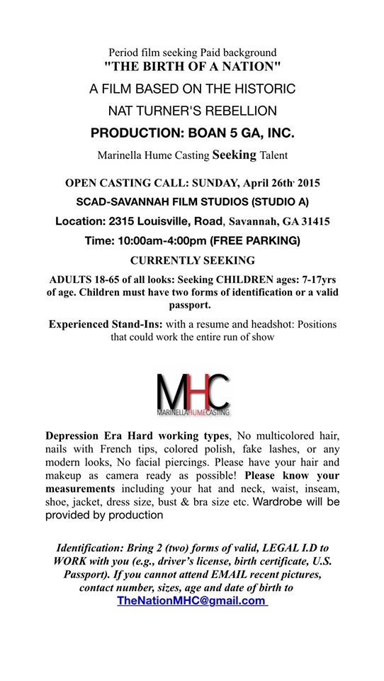 casting call flier
