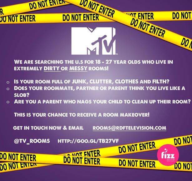 MTV series casting people with messy rooms