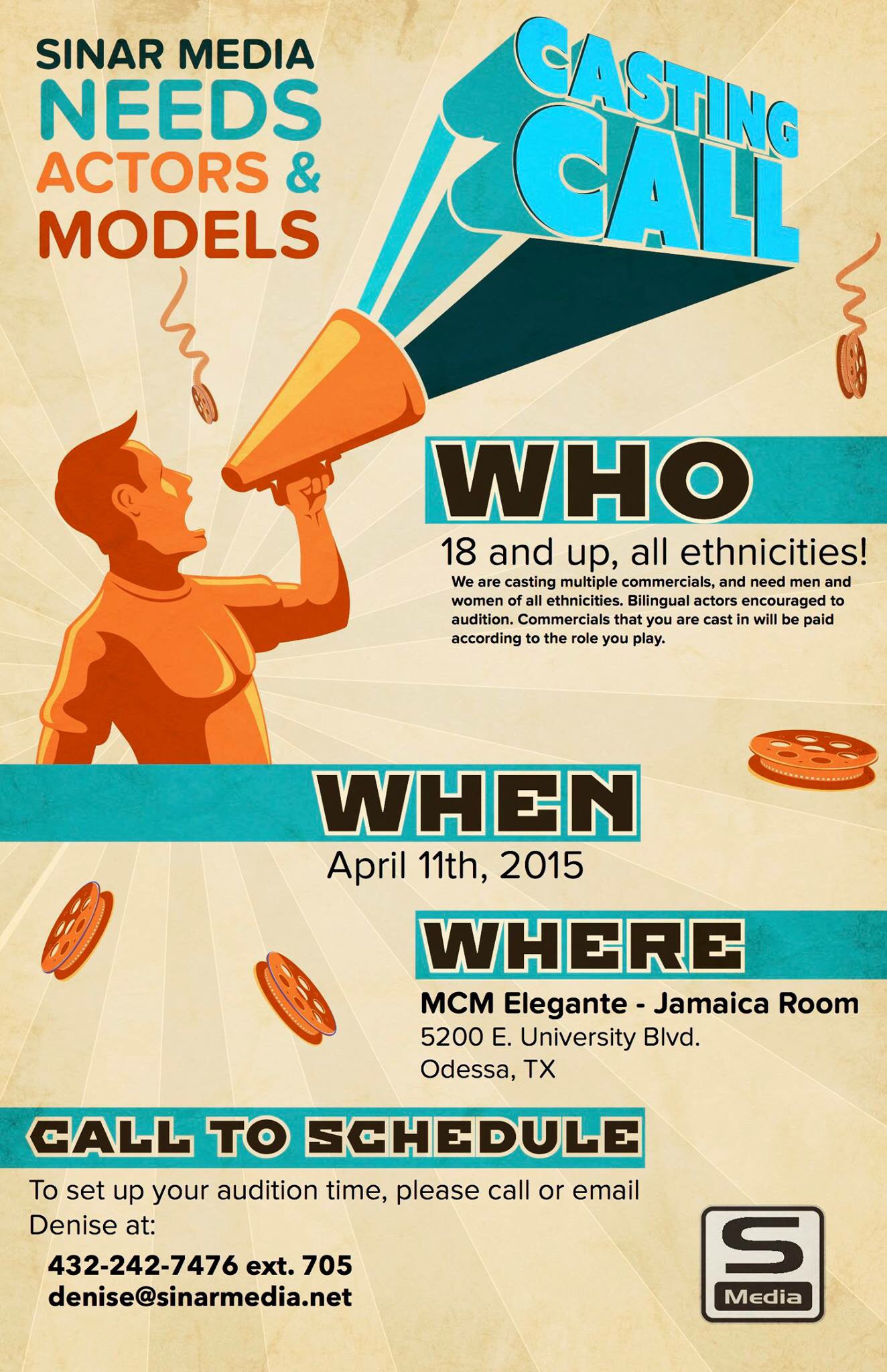 Midland Texas casting call for commercials