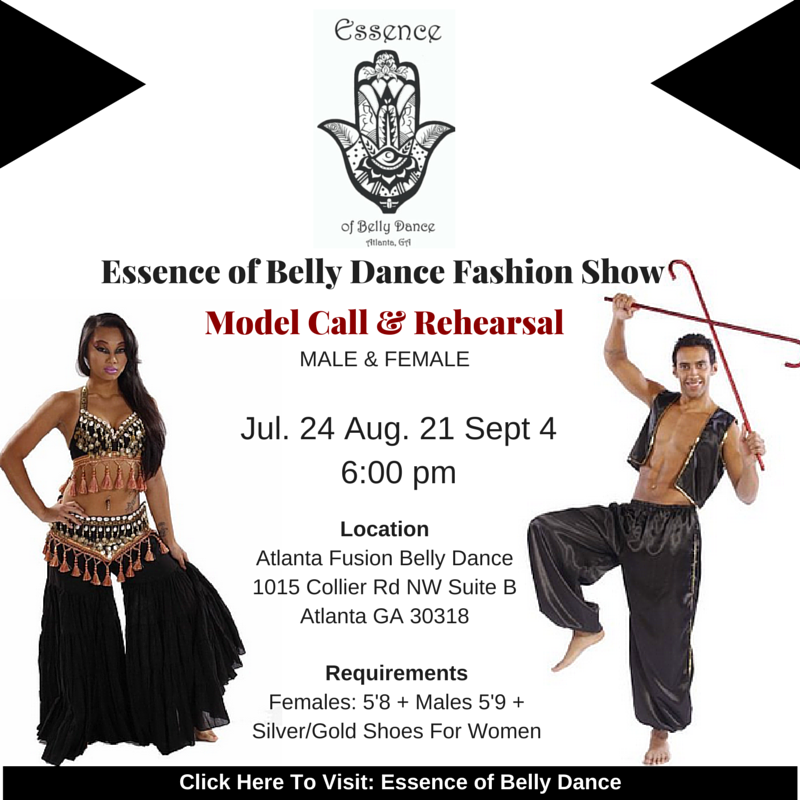Models open casting call for belly dance fashion show