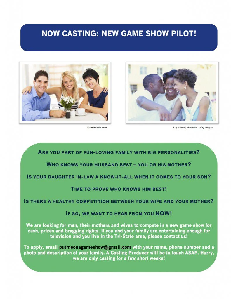 New game show casting in NY