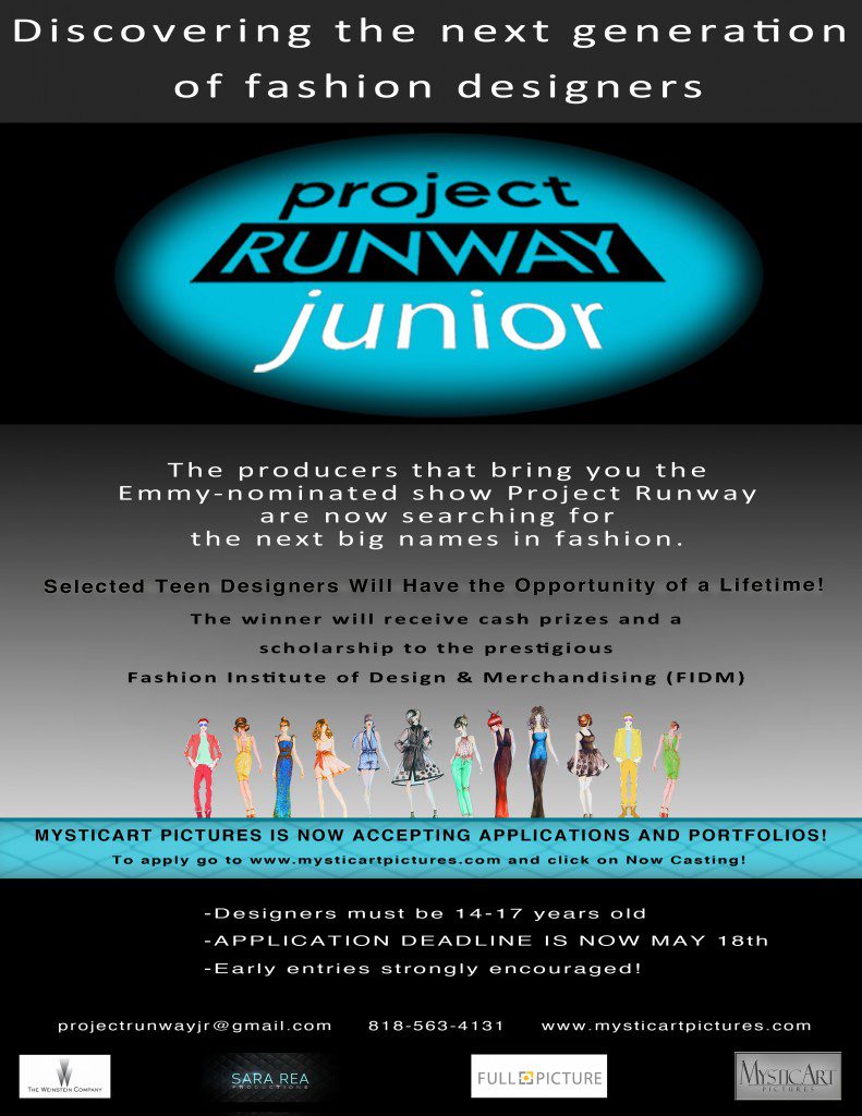 Project runway Jr. is now casting teens for the show