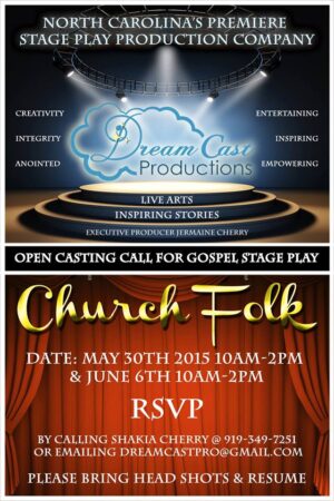 Actors Wanted for Gospel Stage Play “Church Folks” in NC