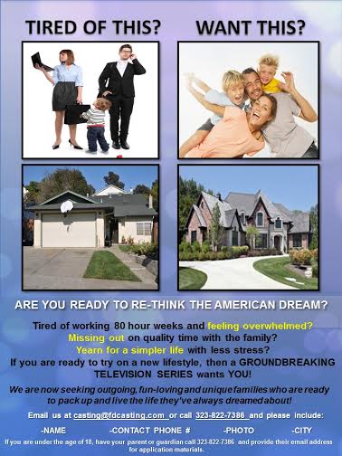 Casting families nationwide looking for a career change