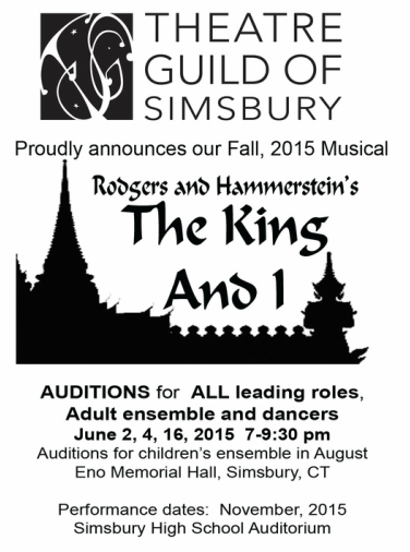 The King and I audition Flier
