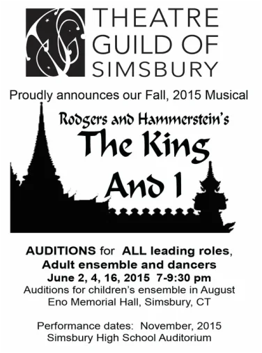 The King and I audition Flier