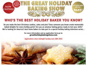 The Great Holiday Baking Show Casting Nationwide